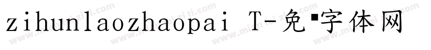 zihunlaozhaopai T字体转换